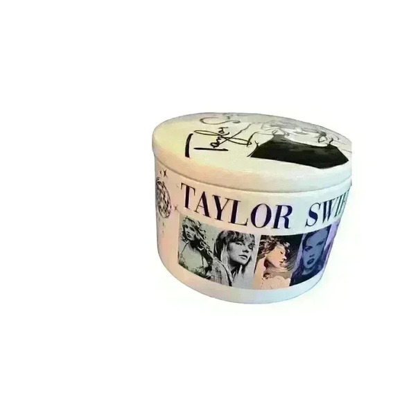 Homemade Taylor Swift Inspired Trinket Box Ceramic Glass with Lid The Eras Tour - Picture 2 of 14
